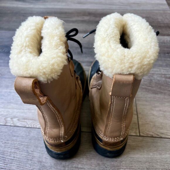 Sorel Caribou Waterproof Boots Wool Liners Lace Ups Snow Rain Utility Warm Mens - Picture 4 of 11